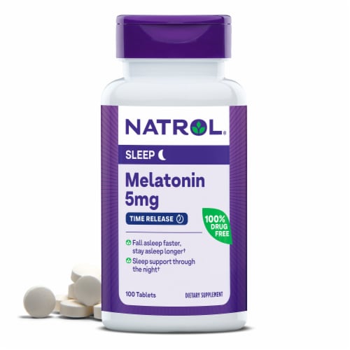Natrol® Sleep Melatonin Time Release Tablets 5 mg Perspective: front