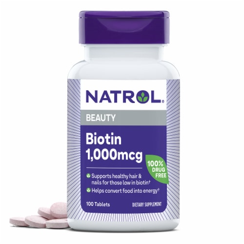 Comorama Ruwe olie evenaar Natrol Biotin 1000mcg, 100 ct - Metro Market