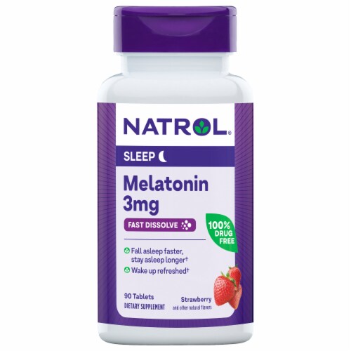 Natrol® Fast Dissolve Melatonin Supplement Tablets 3 mg Perspective: front