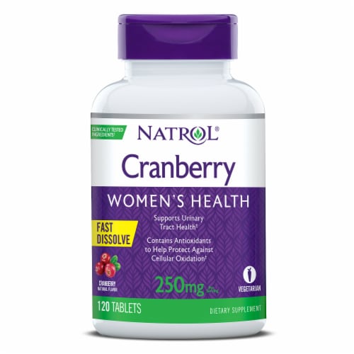 Natrol Cranberry Fast Dissolve Tablets 250mg Perspective: front