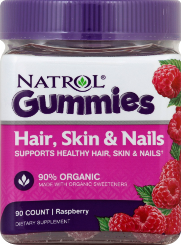 Natrol Hair Skin & Nails Raspberry Flavored Gummies, 90 ct - Pick 'n Save