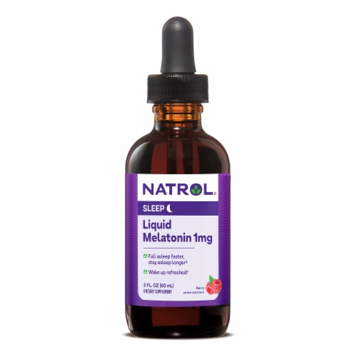 Natrol® Sleep Melatonin Berry Liquid 1 mg Perspective: front