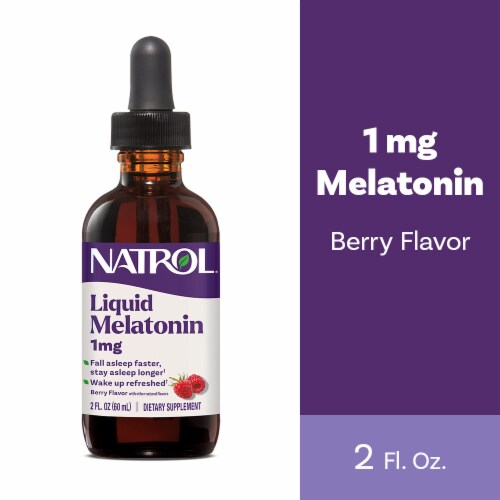 Natrol® Sleep Melatonin Berry Liquid 1 mg Perspective: front