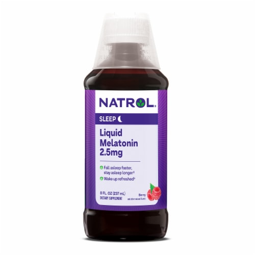 Natrol® Sleep Berry Flavor Liquid Melatonin 2.5mg Perspective: front