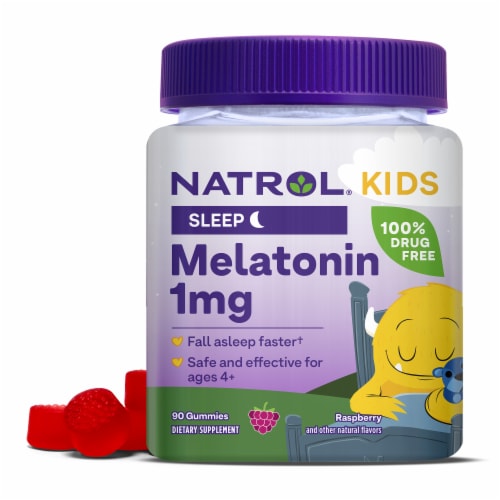 Natrol® Kids Melatonin Berry Flavored Gummies 1mg Perspective: front