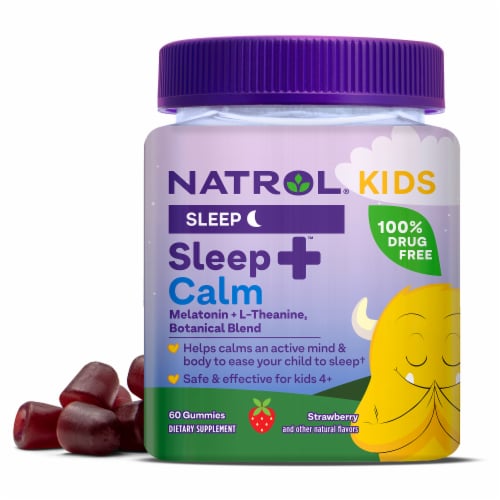 Natrol® Kids Sleep+™ Calm Strawberry Gummies Perspective: front