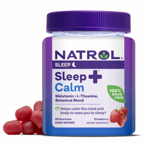 Natrol® Sleep + Calm Strawberry Gummies Perspective: front