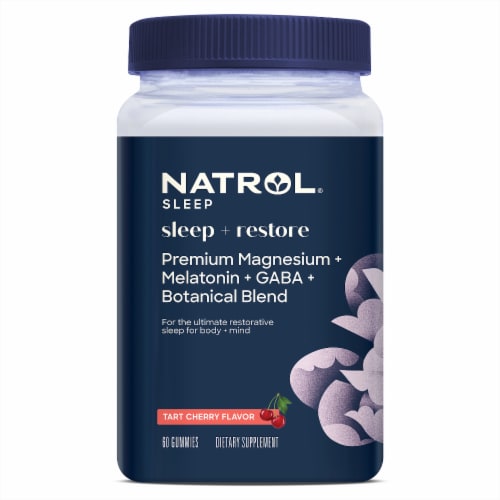 Natrol® Sleep + Restore Tart Cherry Melatonin Gummies Perspective: front