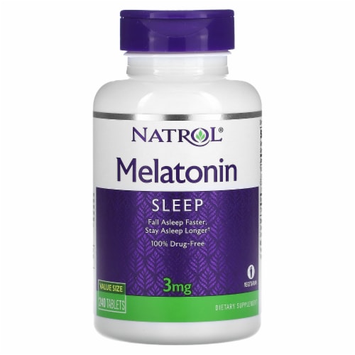 Natrol Melatonin Dietary Supplement 3mg Perspective: front