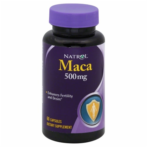 Natrol Maca Capsules 500mg Perspective: front