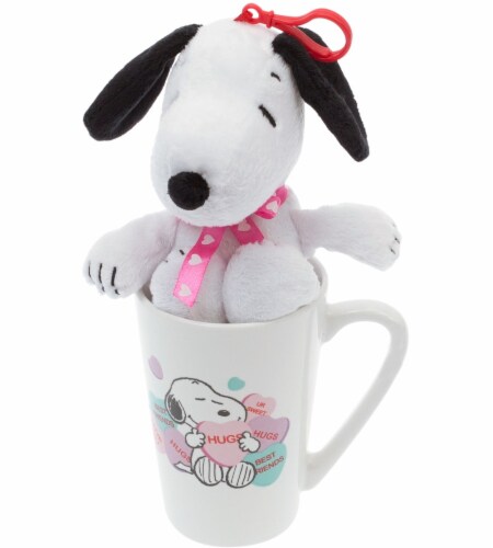 DanDee Peanuts Snoopy Latte Mug with Plush Perspective: front