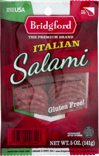 Bridgford Italian Sliced Salami Perspective: front