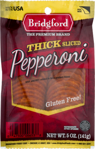Bridgford® Thick Sliced Pepperoni Perspective: front