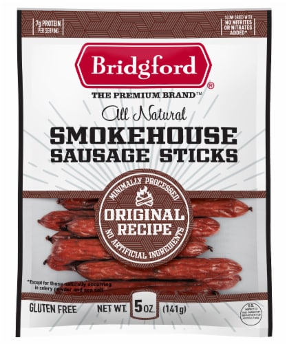 Bridgford® All Natural Original Smokehouse Sausage Sticks Perspective: front