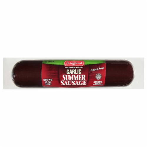 Bridgford Garlic Summer Sausage Perspective: front