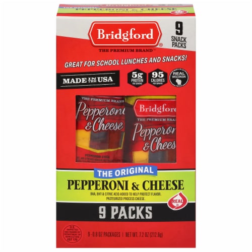 Bridgford® Pepporoni and Cheese Sticks Perspective: front