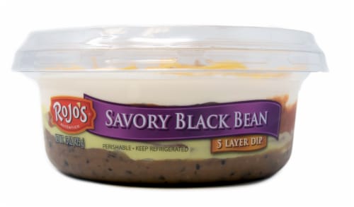 Rojo's Savory Black Bean 5 Layer Dip Perspective: front