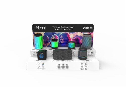 iHome Portable Rechargeable Wireless Speakers Interactive Display Perspective: front