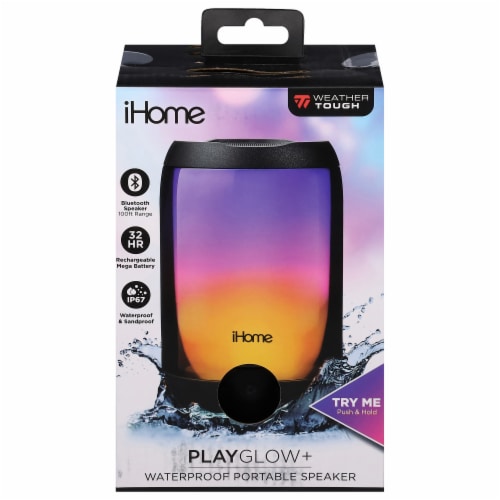iHome Rechargeable Color Changing Waterproof Bluetooth Speaker, 1 ct
