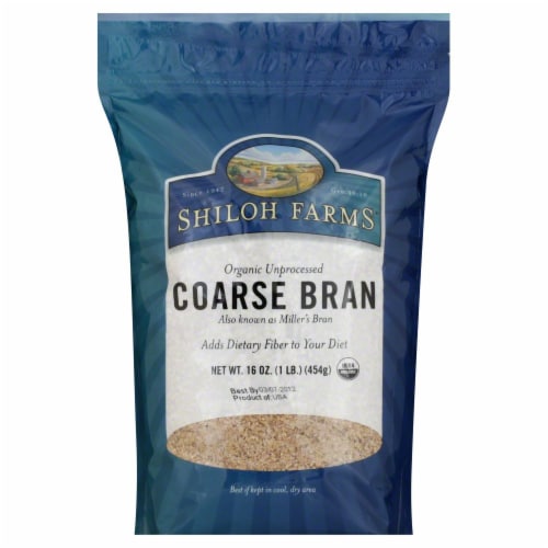 Shiloh Farms Organic Unprocessed Wheat Bran Perspective: front