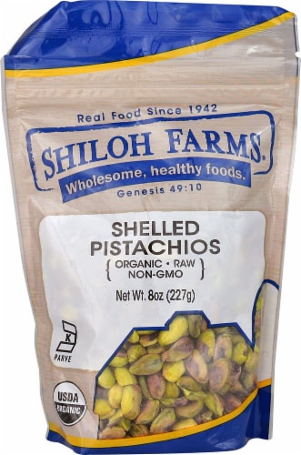 Shiloh Farms Organic Raw Pistaschios Perspective: front