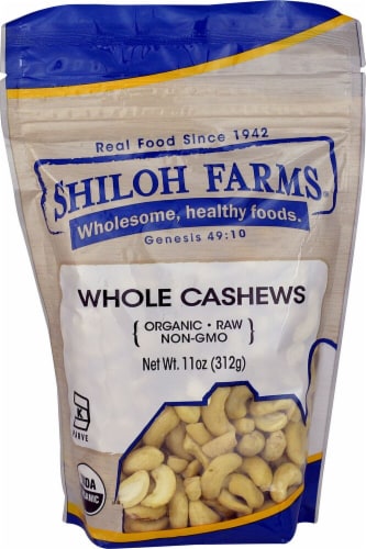 Shiloh Farms Organic Whole Cashews Perspective: front