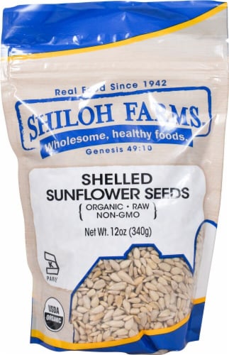 Shiloh Farms Organic Shelled Sunflower Seeds Perspective: front
