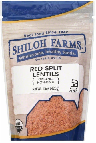 Shiloh Farms Organic Red Split Lentils Perspective: front