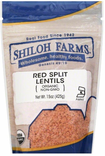 Shiloh Farms Organic Red Split Lentils Perspective: front