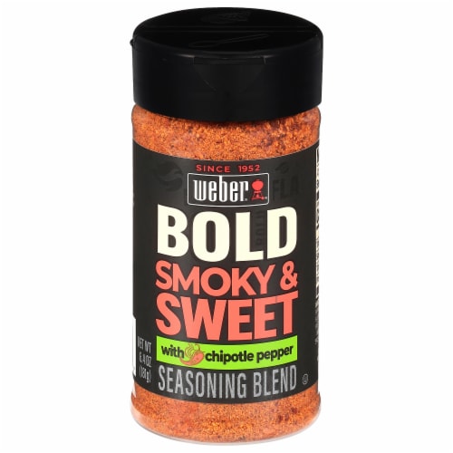 Weber BOLD Smoky & Sweet Seasoning, Chipotle Pepper Seasoning Blend Perspective: front