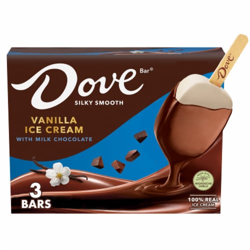 DOVE Vanilla with Milk Chocolate Ice Cream Bars