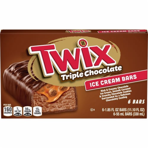 Twix Triple Chocolate Ice Cream Bars, 6 ct - Ralphs