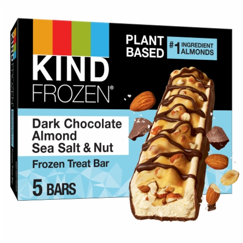 KIND Frozen Dark Chocolate Almond Sea Salt Plant Based Dessert Perspective: front