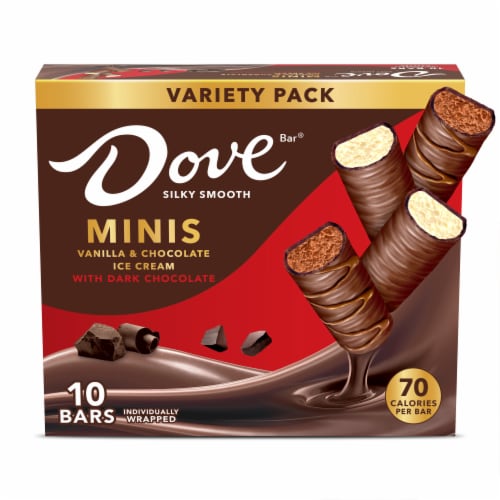 Dove Minis Chocolate Ice Cream Bar Variety Pack Perspective: front