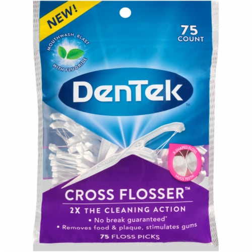 DenTek™ Cross Flosser Floss Picks Perspective: front