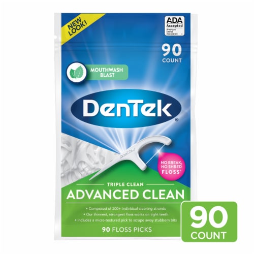 DenTek Triple Clean Advanced Clean Floss Picks Perspective: front