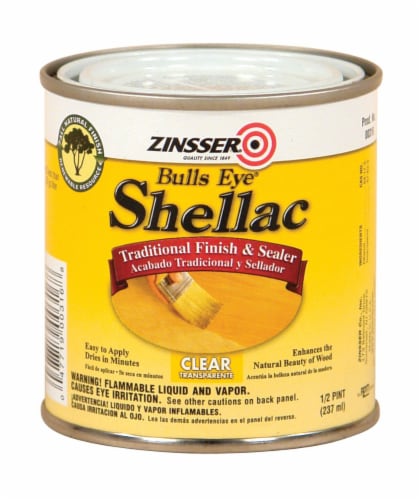 Zinsser® Bulls Eye® Shellac Traditional Finish & Sealer - Clear Perspective: front