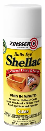 Zinsser Bulls Eye Clear Shellac Finish and Sealer 12 oz. - Total Qty: 1 Perspective: front