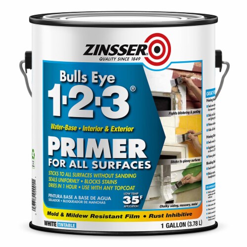 Zinsser® Bulls Eye 1-2-3® White Tintable Primer Perspective: front