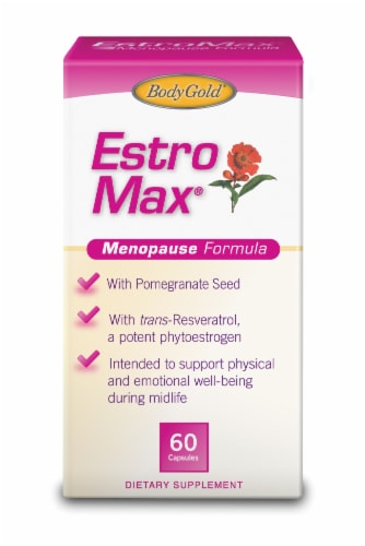 Body Gold Estro Max Menopause Formula Supplement Perspective: front