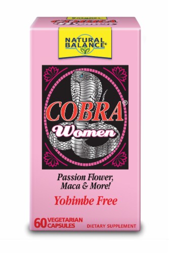 Natural Balance Cobra Women Dietary Supplement Vegetarian Capsules Perspective: front