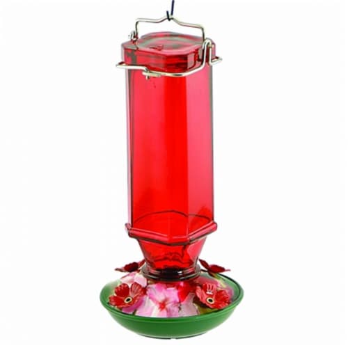 Audubon-Woodlink Glass Humminbird Feeder 16 Ounce Red Perspective: front