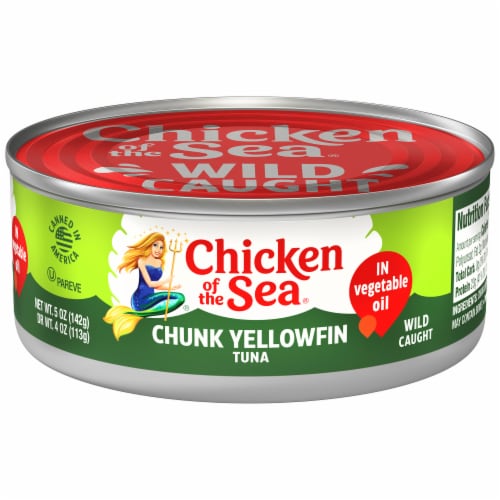 Chicken of the Sea Chunk Yellowfin Tuna in Vegetable Oil Perspective: front
