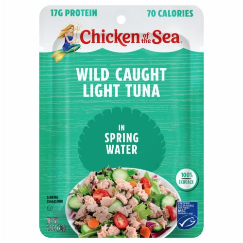 Chicken of the Sea® Wild Caught Light Tuna in Spring Water Pouch Perspective: front
