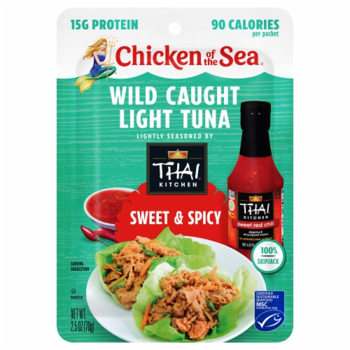 Chicken of the Sea® Wild Caught Sweet & Spicy Light Tuna Pouch Perspective: front