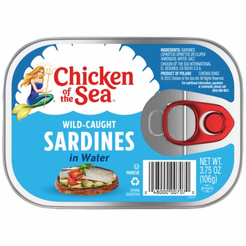 Chicken of the Sea Wild-Caught Sardines in Water, 3.75 oz - Kroger