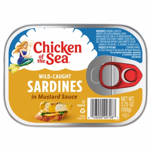 Chicken of the Sea Wild Caught Sardines in Mustard Sauce Perspective: front