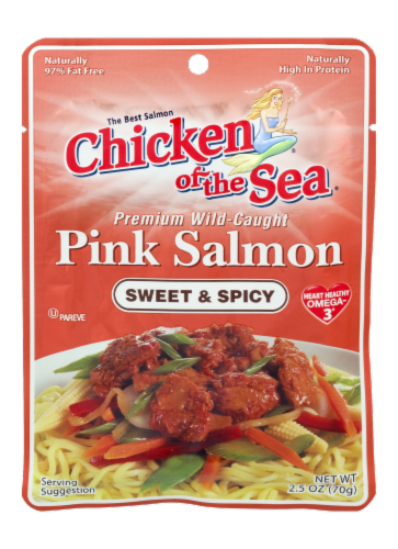Chicken of the Sea Sweet & Spicy Pink Salmon Pouch Perspective: front