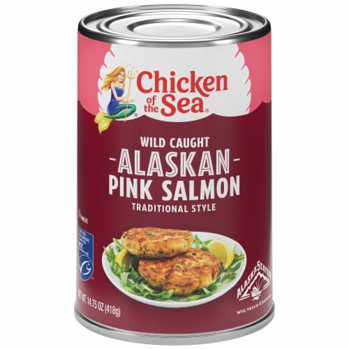 Chicken of the Sea Wild Caught Alaskan Pink Salmon, Traditional Style Perspective: front