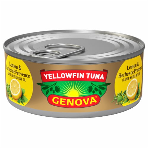 Genova® Lemon & Herb De Provence Yellowfin Tuna in Olive Oil Perspective: front